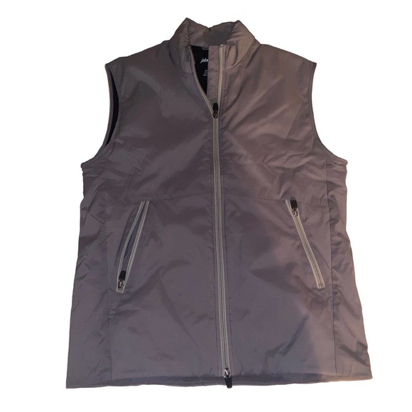 Johnnie-O Jacket Mens Small Full ZIp Fox Steel Gray Puffer Vest Golf NWT - Picture 2 of 10